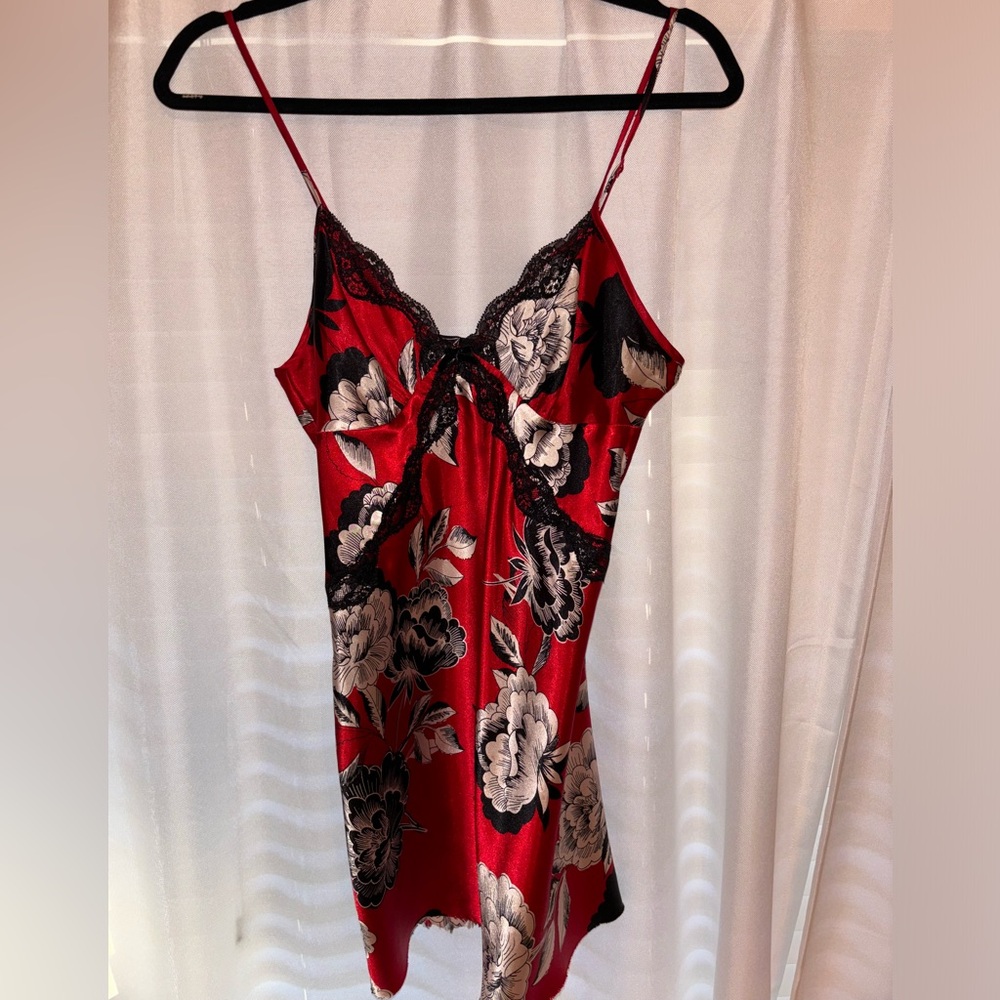 Mini floral slip dress